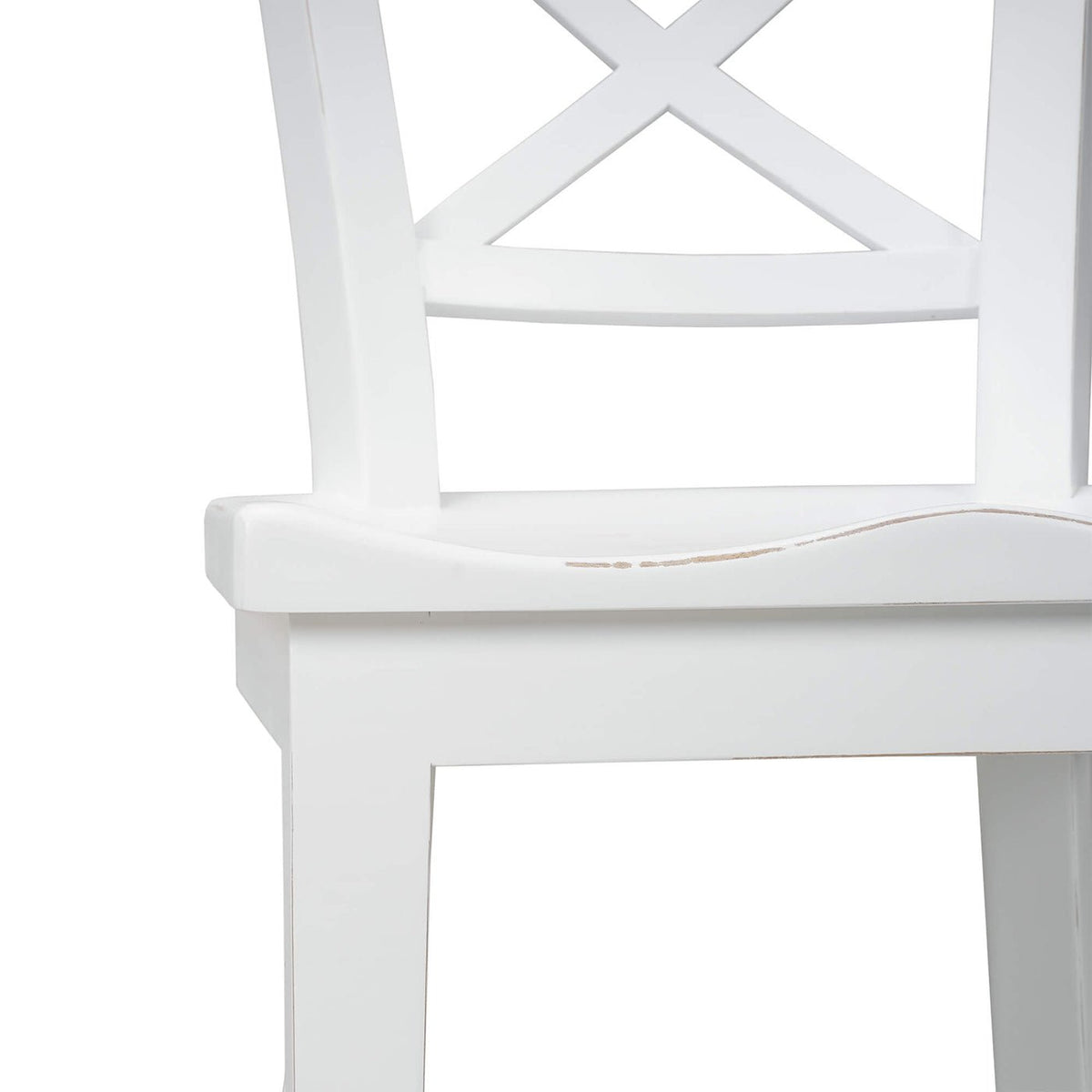 French Provincial White Counter Stool - English Georgian America