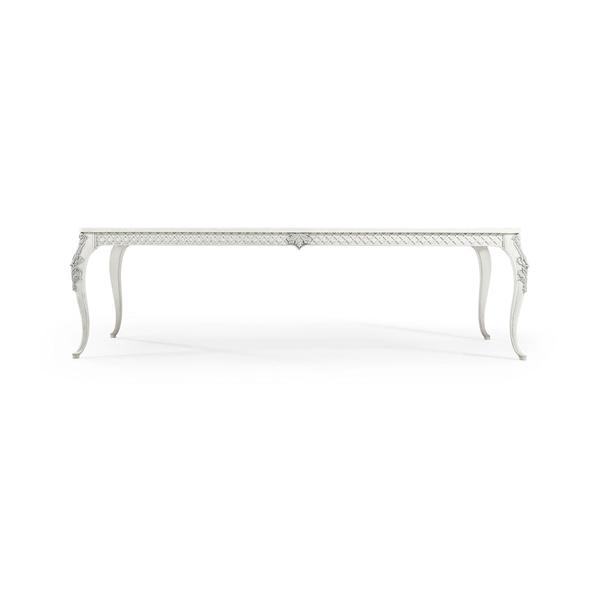 French Provincial White Dining Table - English Georgian America