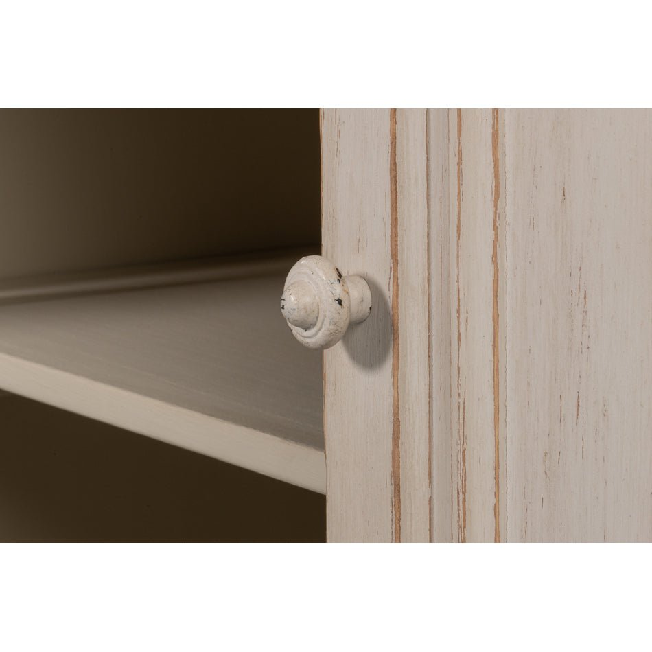 French Provincial White Painted Buffet Sideboard - English Georgian America