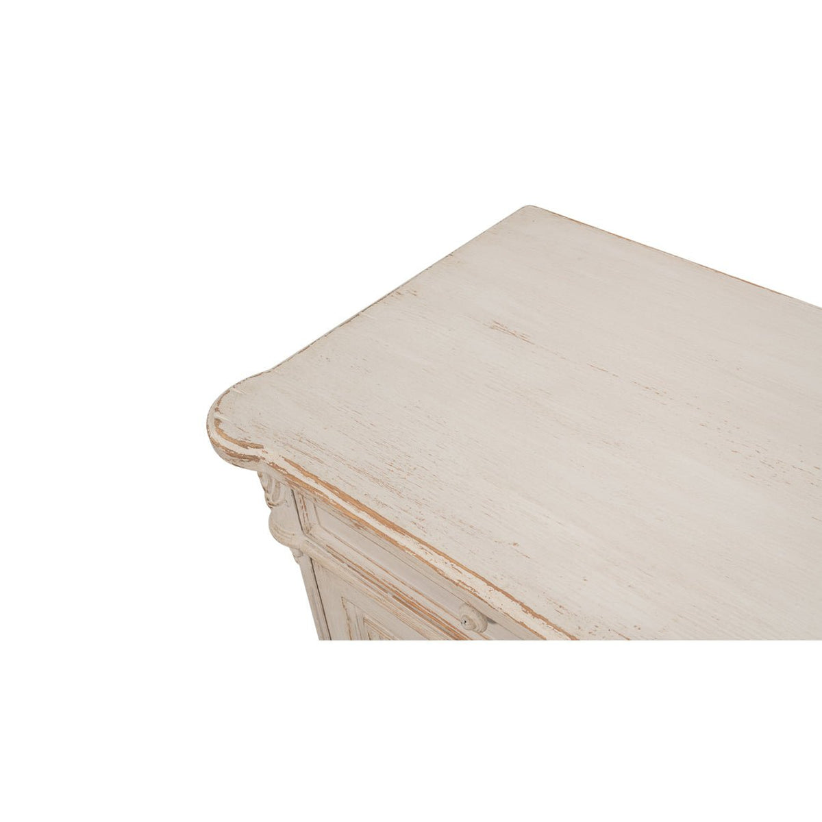 French Provincial White Painted Buffet Sideboard - English Georgian America