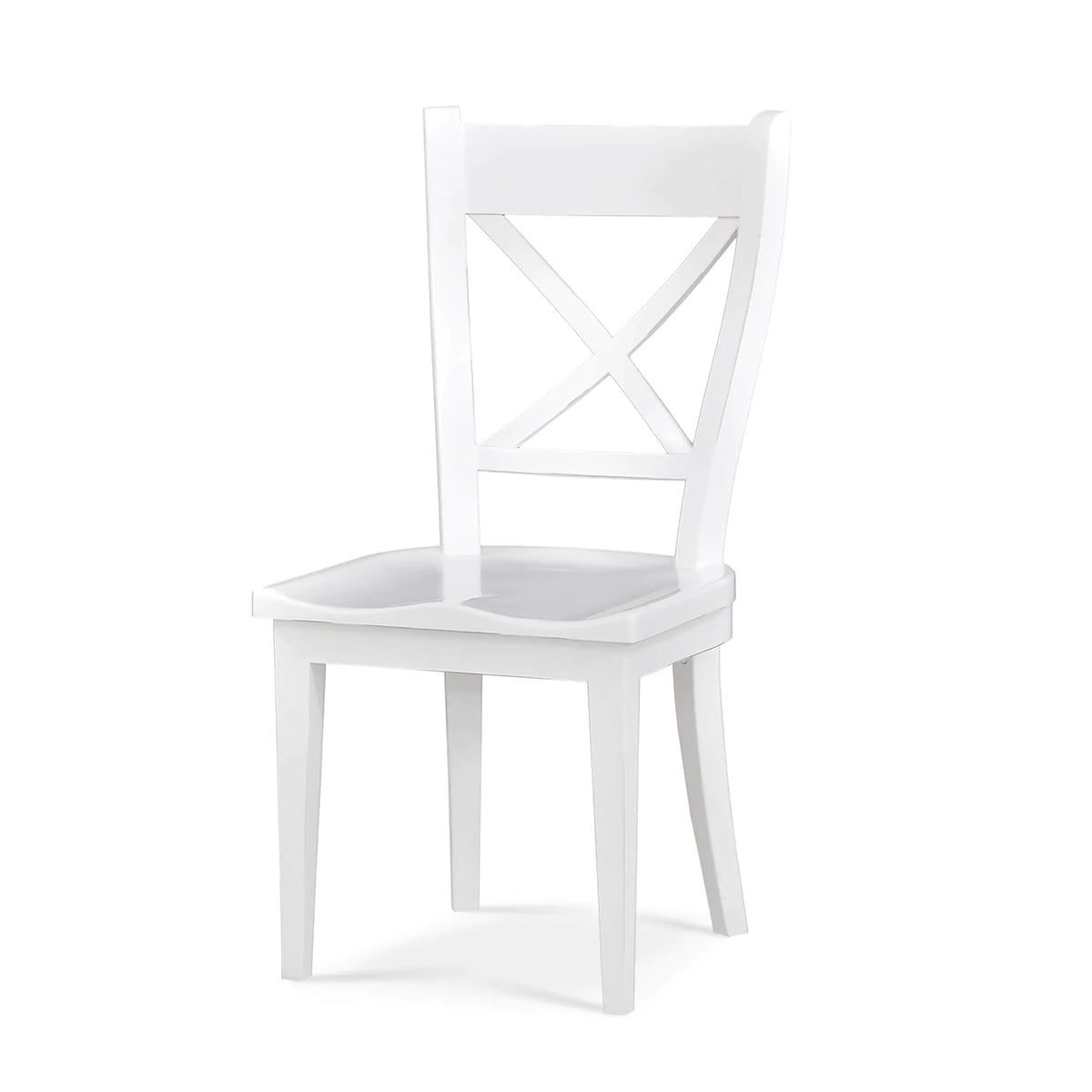 French Provincial White Painted Dining Chair - English Georgian America