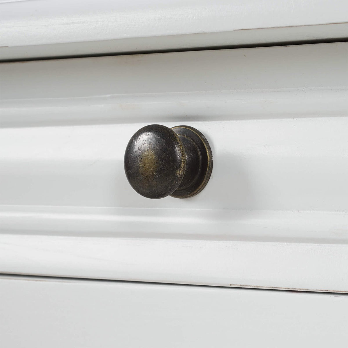 French Provincial White Painted End Table - English Georgian America