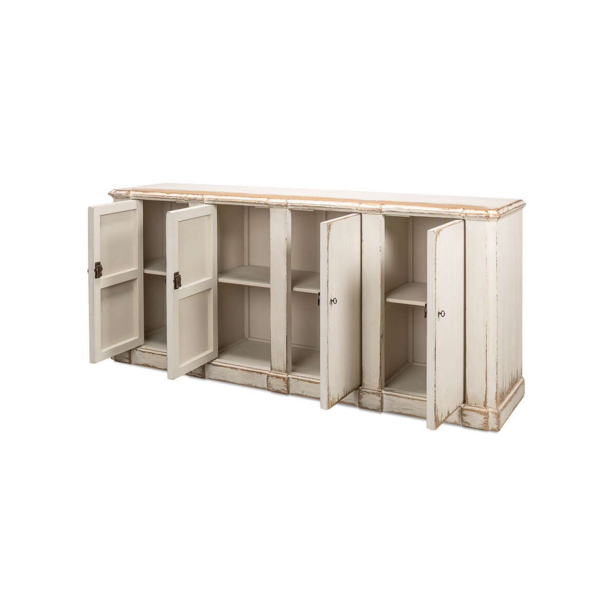 French Provincial White Sideboard - English Georgian America