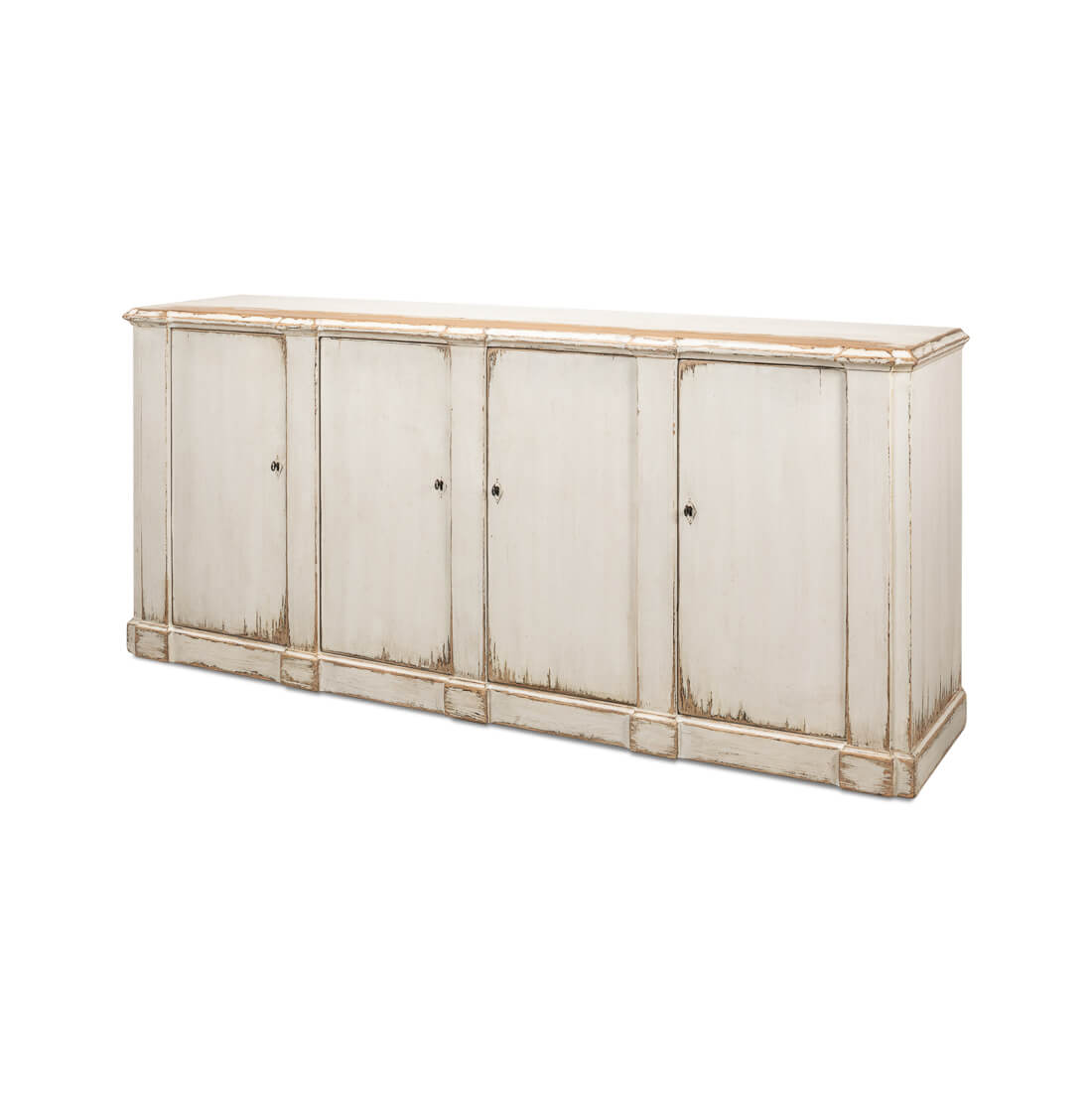 French Provincial White Sideboard - English Georgian America