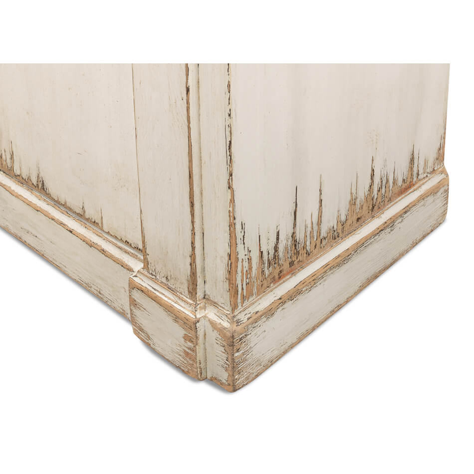 French Provincial White Sideboard - English Georgian America