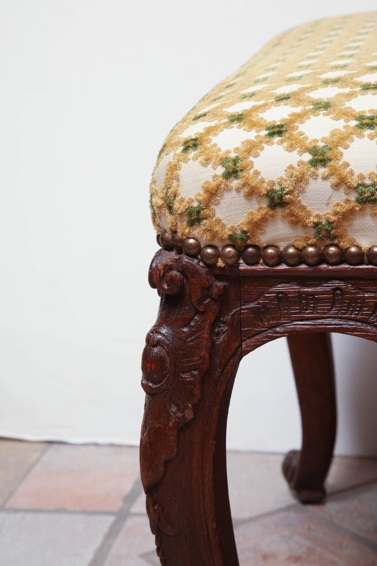 French Regence Carved Stool - English Georgian America