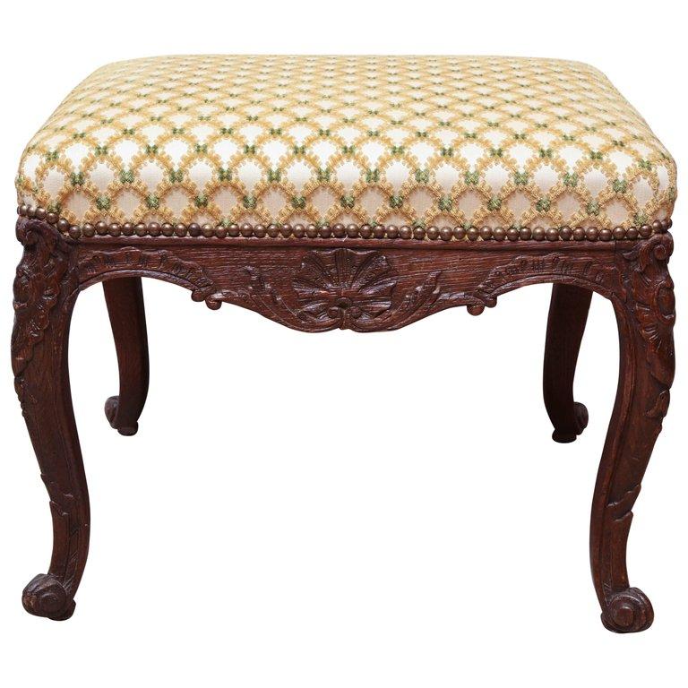 French Regence Carved Stool - English Georgian America