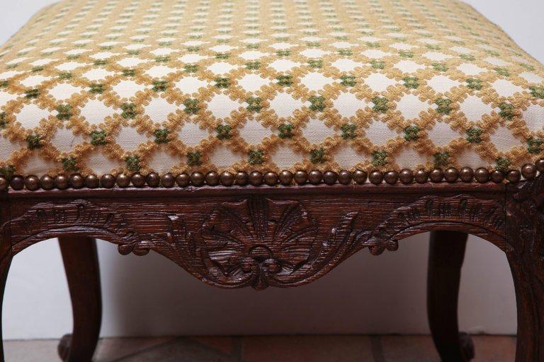 French Regence Carved Stool - English Georgian America