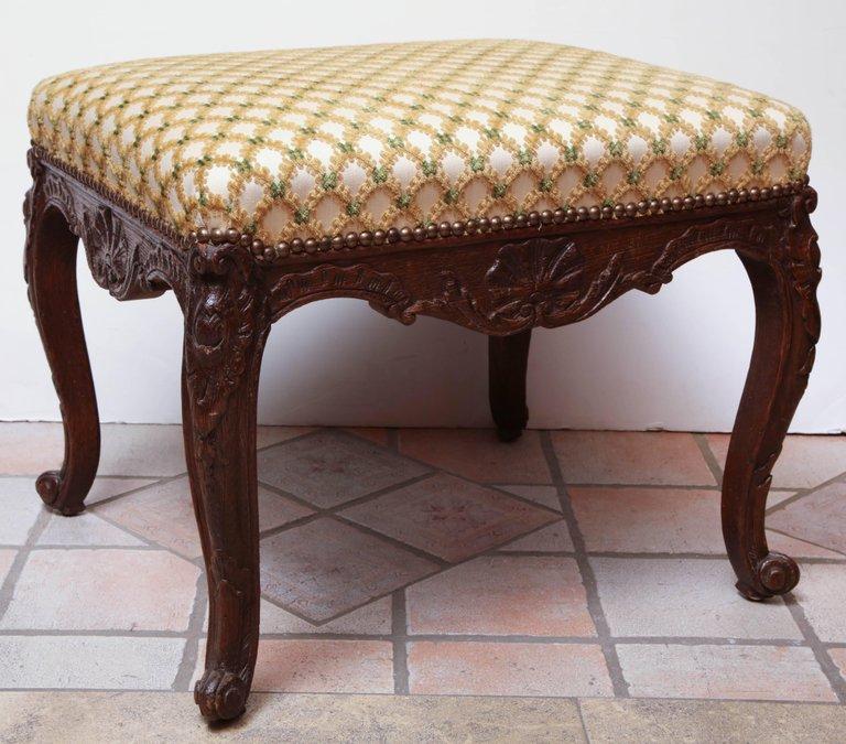 French Regence Carved Stool - English Georgian America