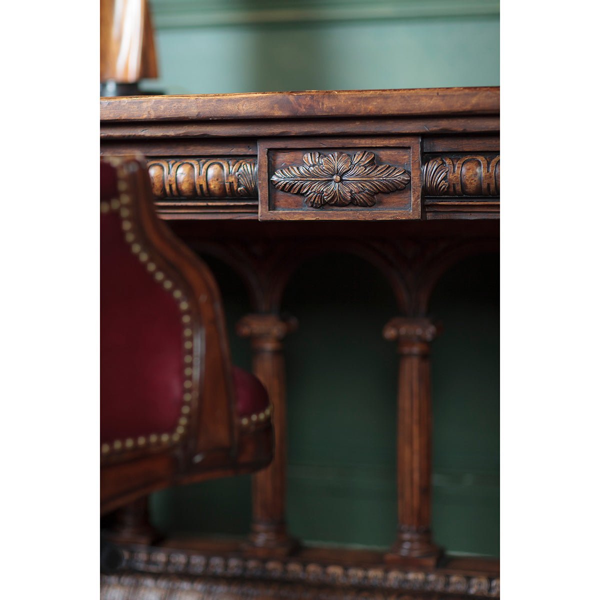 French Renaissance Style Library Table - English Georgian America
