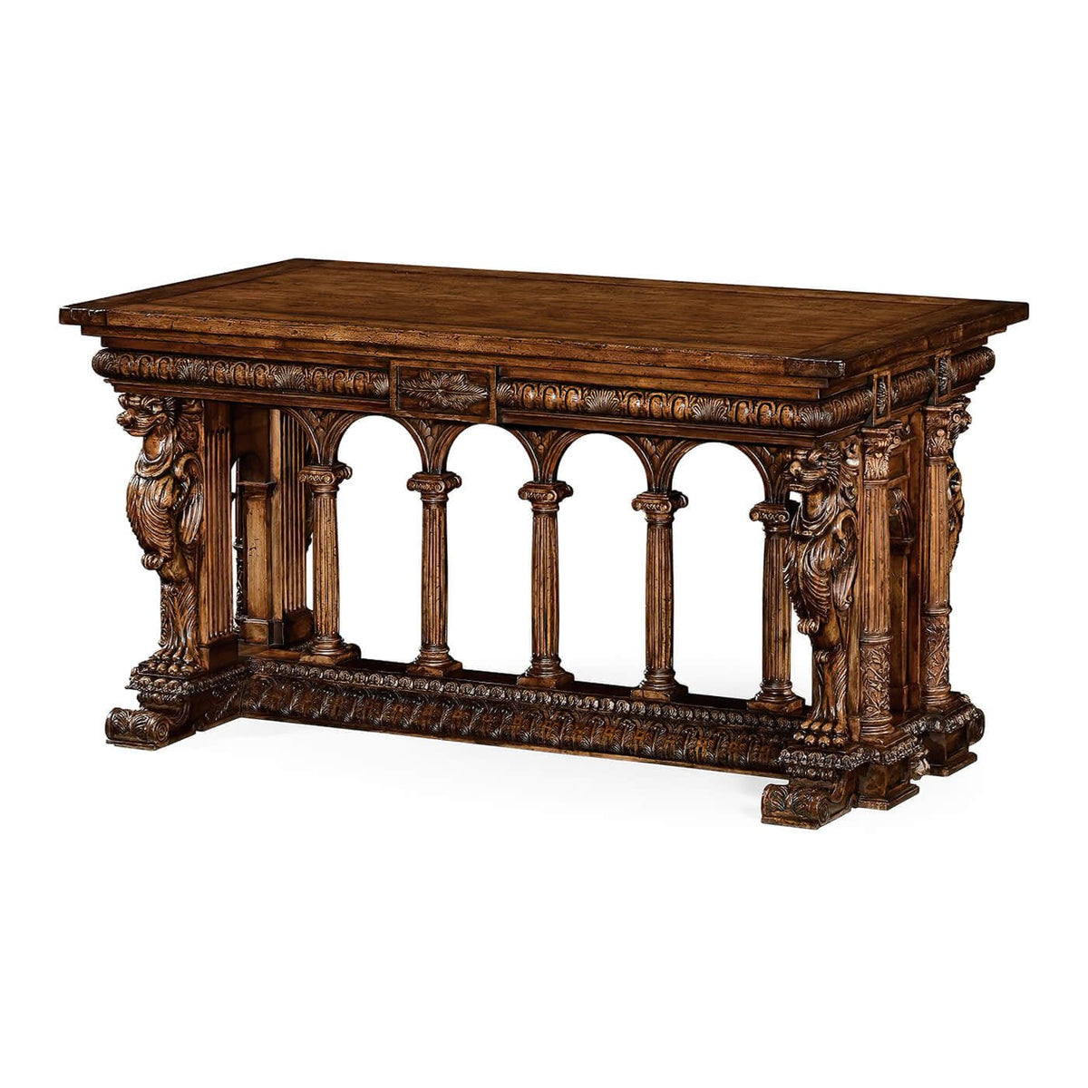 French Renaissance Style Library Table - English Georgian America