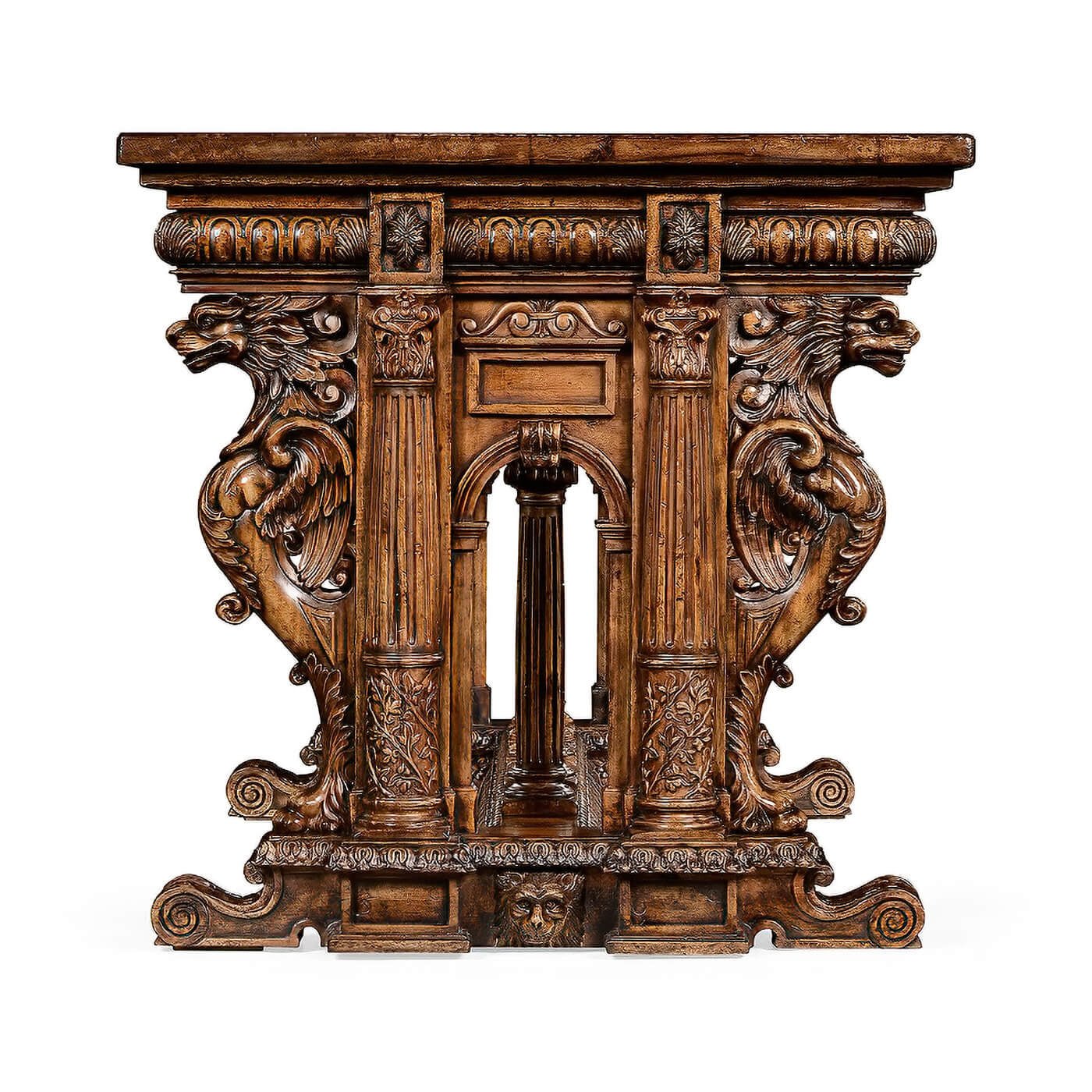 French Renaissance Style Library Table - English Georgian America