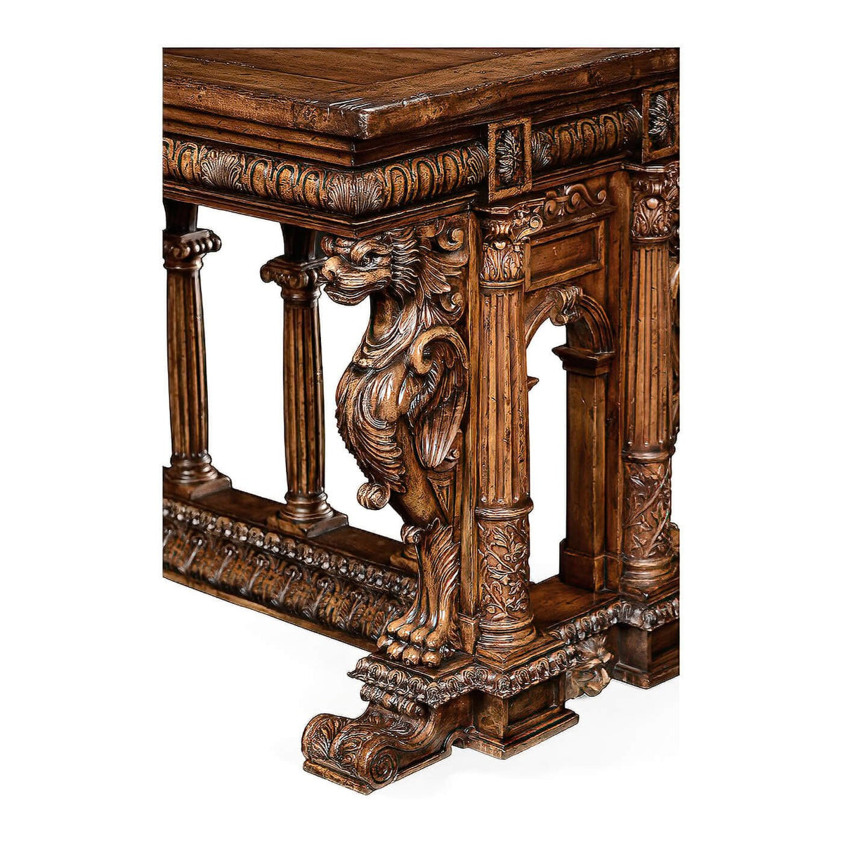 French Renaissance Style Library Table - English Georgian America