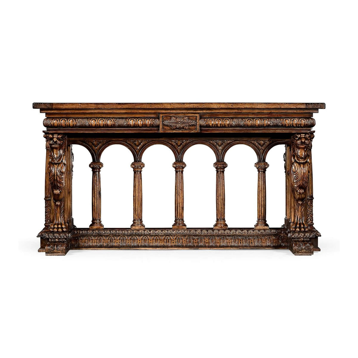 French Renaissance Style Library Table - English Georgian America