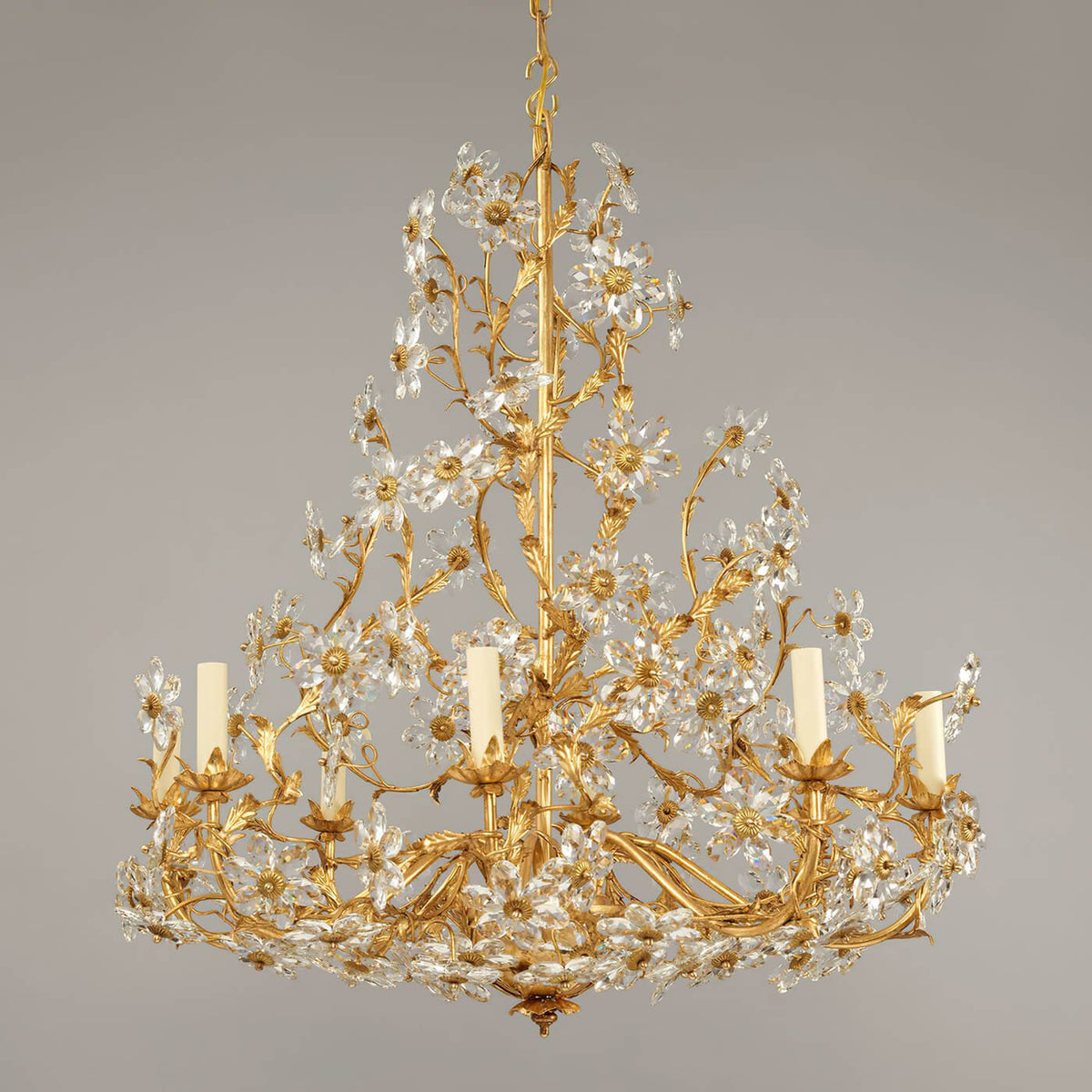 French Rococo Gilt Chandelier - English Georgian America