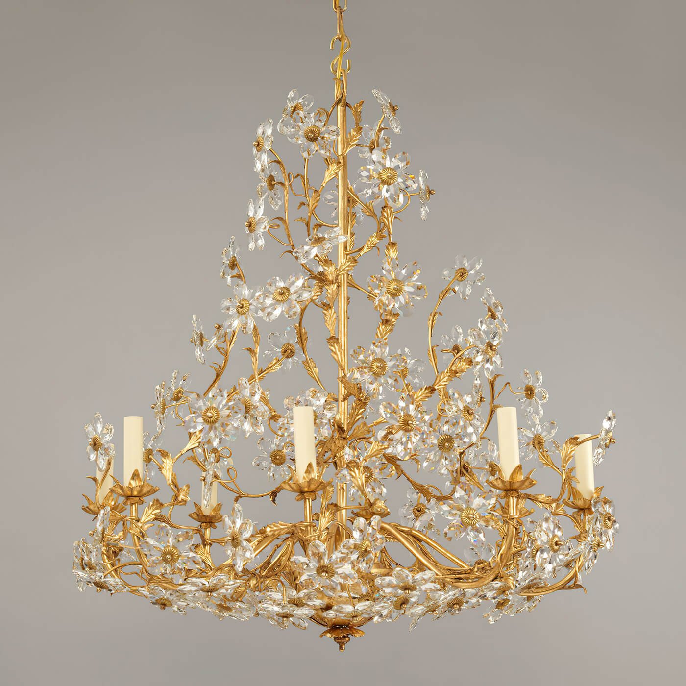 French Rococo Gilt Chandelier - English Georgian America