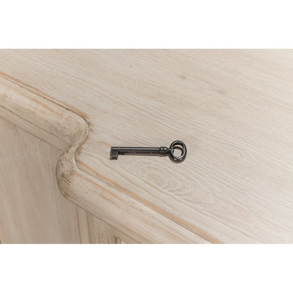 French Stone Painted Breakfront Credenza - English Georgian America