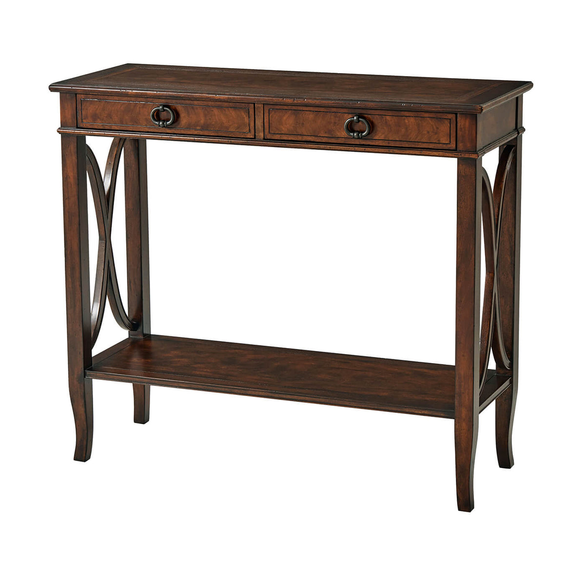 French Stretcher Base Console - English Georgian America