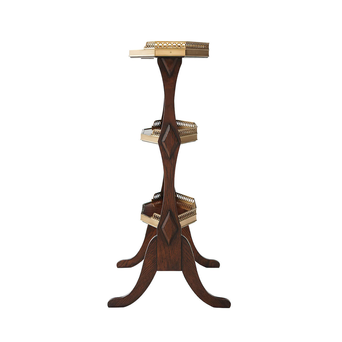 French Three - Tier Side Table - English Georgian America