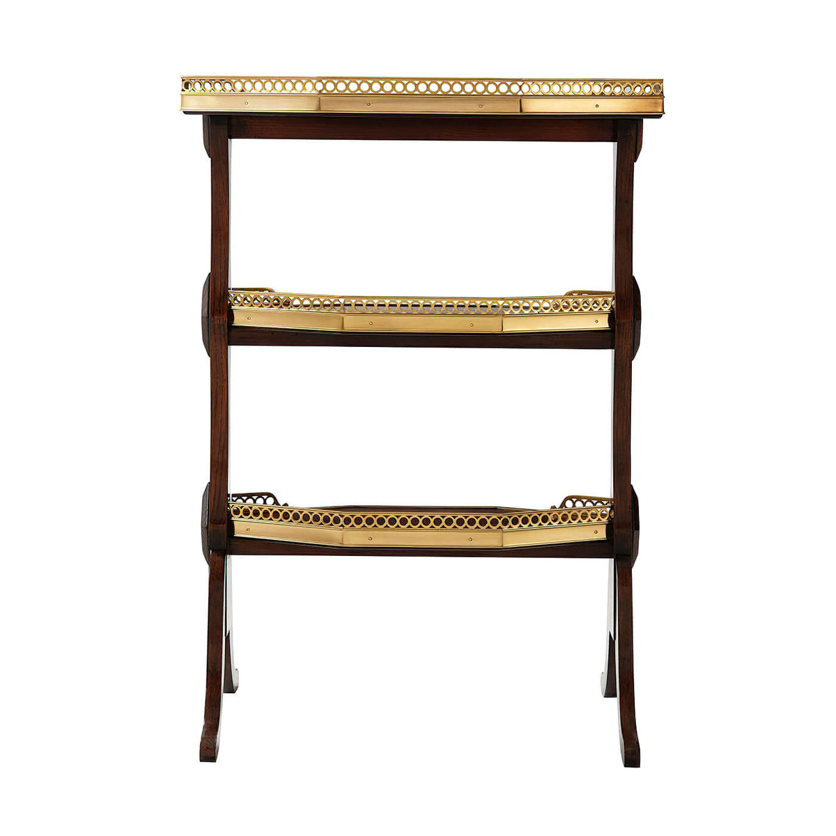 French Three - Tier Side Table - English Georgian America