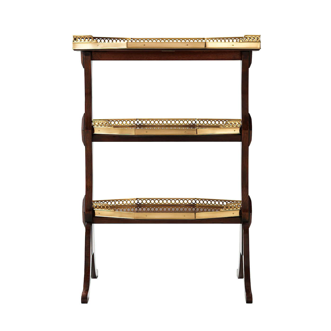 French Three - Tier Side Table - English Georgian America