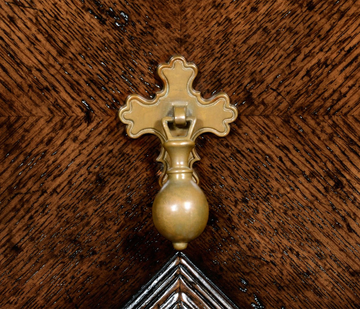 French Tudor Style Oak Server - English Georgian America