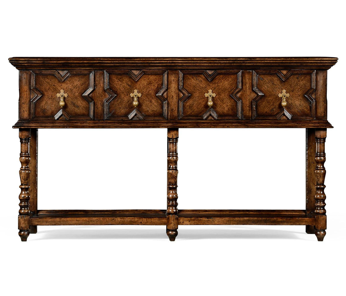 French Tudor Style Oak Server - English Georgian America