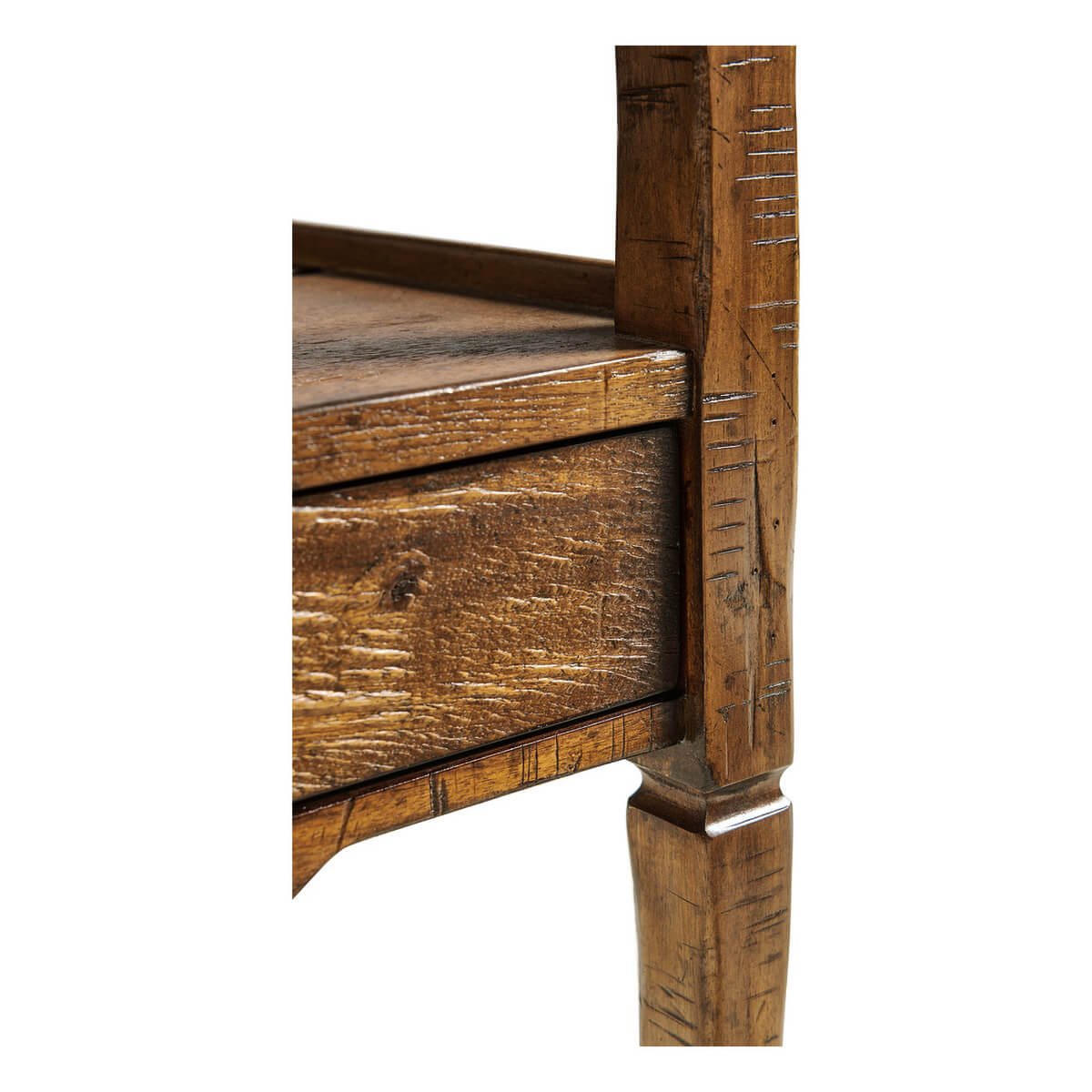 French Two Tier Lamp Table - Country Walnut - English Georgian America