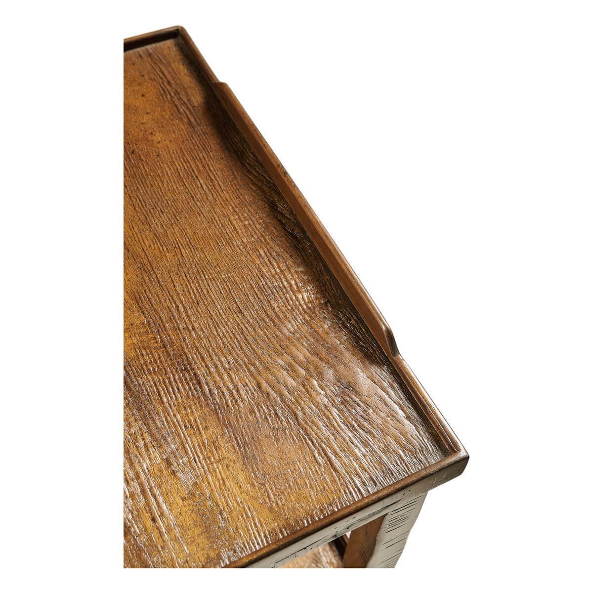 French Two Tier Lamp Table - Country Walnut - English Georgian America