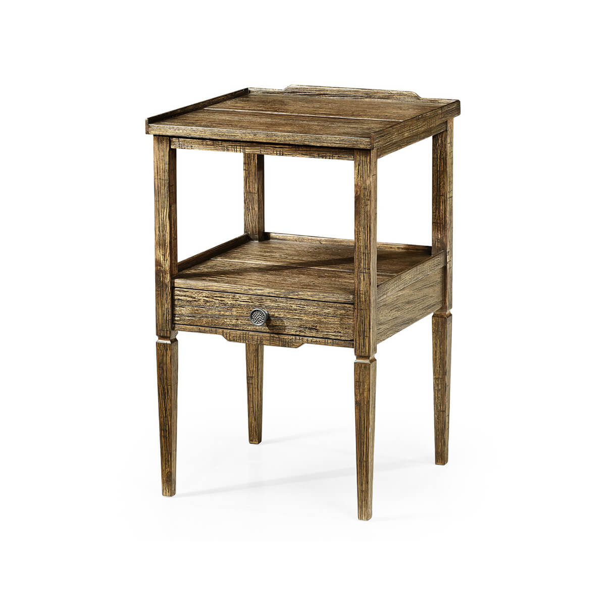 French Two Tier Lamp Table - Medium Drift - English Georgian America