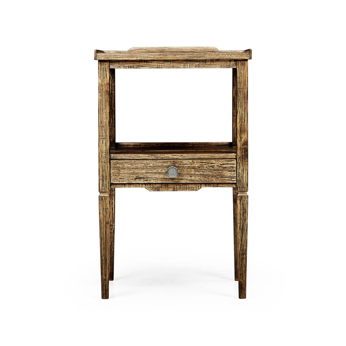 French Two Tier Lamp Table - Medium Drift - English Georgian America