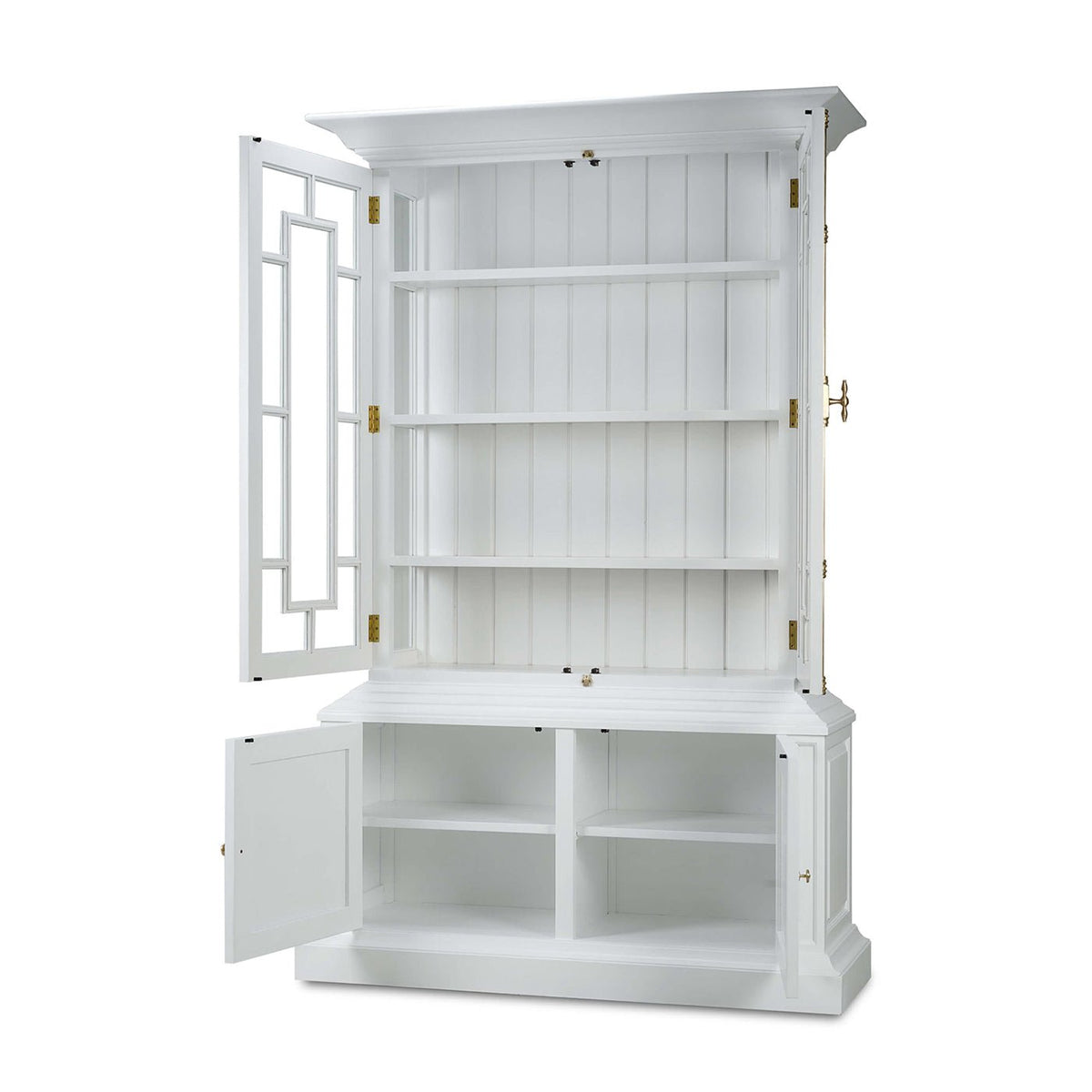 French White Display Cabinet - English Georgian America