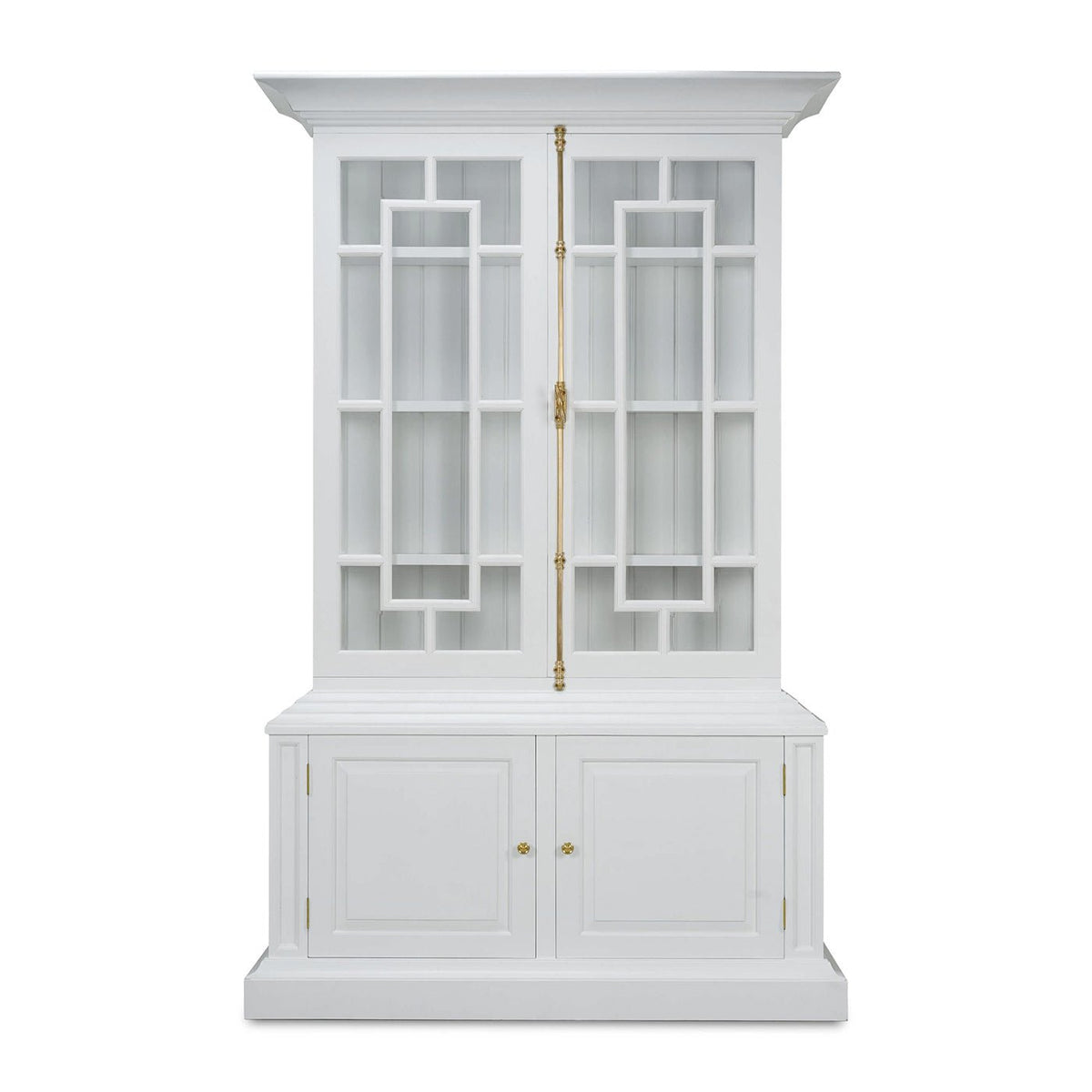 French White Display Cabinet - English Georgian America