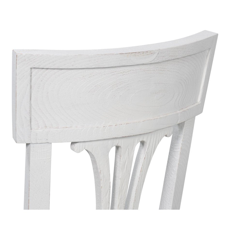 French White Painted Dining Chair - English Georgian America