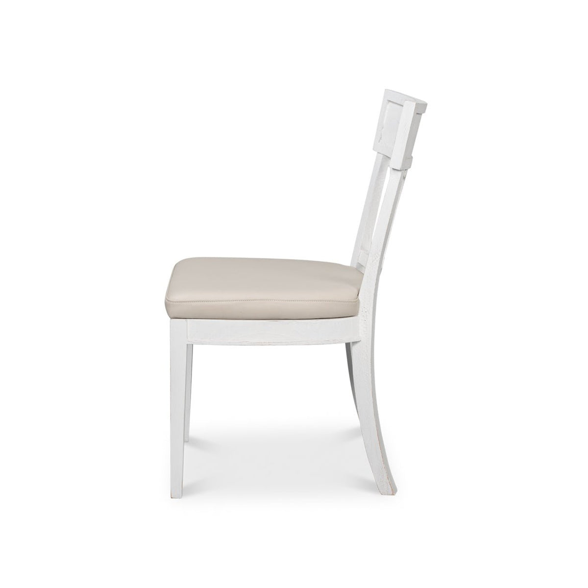 French White Painted Dining Chair - English Georgian America