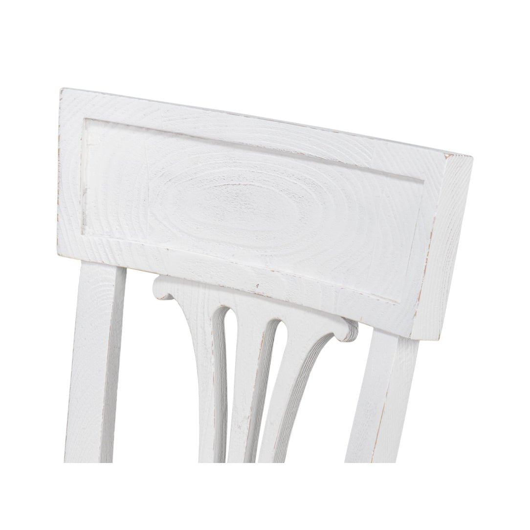 French White Painted Dining Chair - English Georgian America