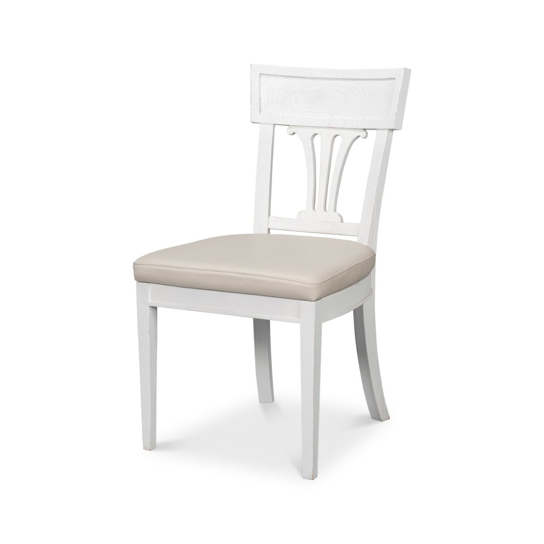 French White Painted Dining Chair - English Georgian America