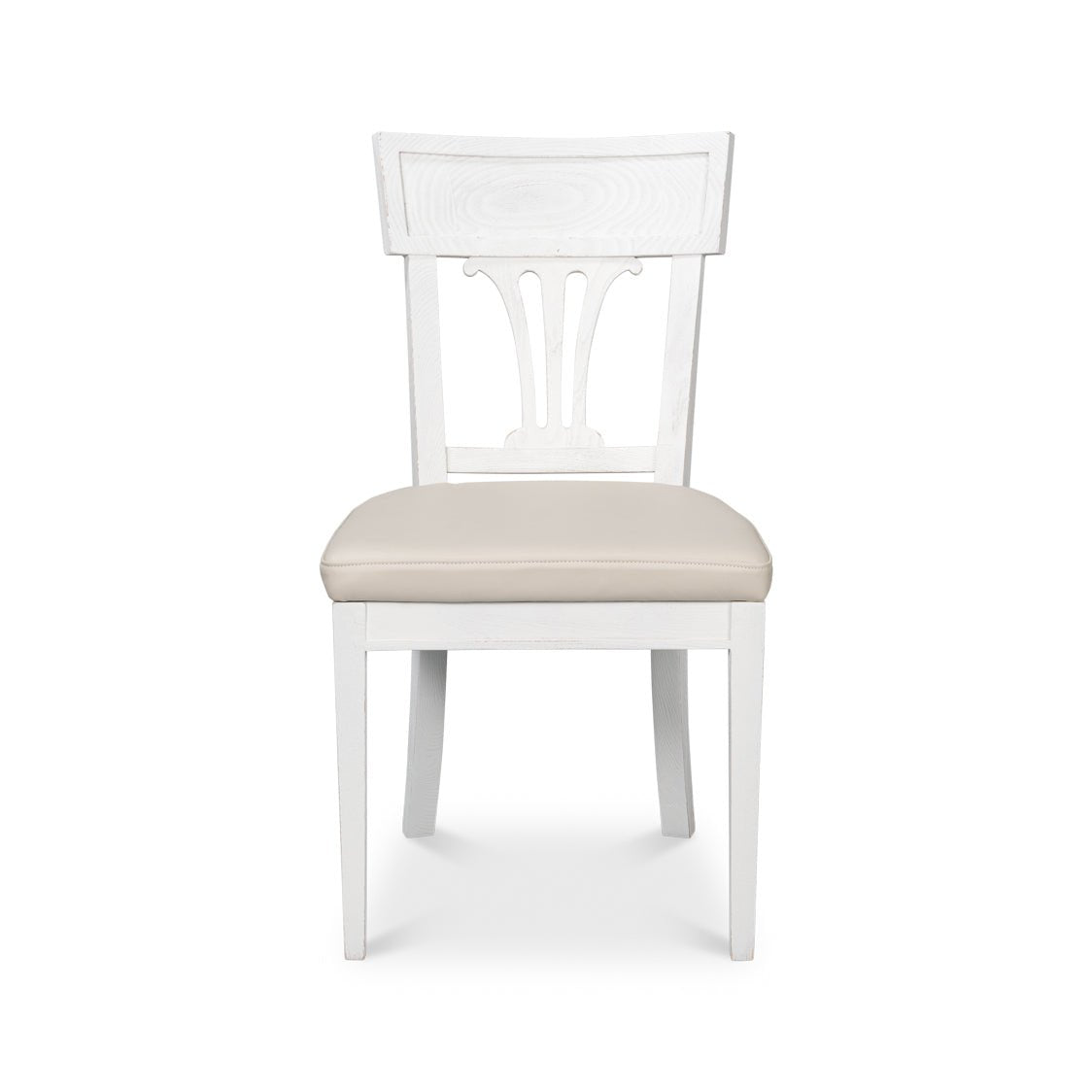 French White Painted Dining Chair - English Georgian America