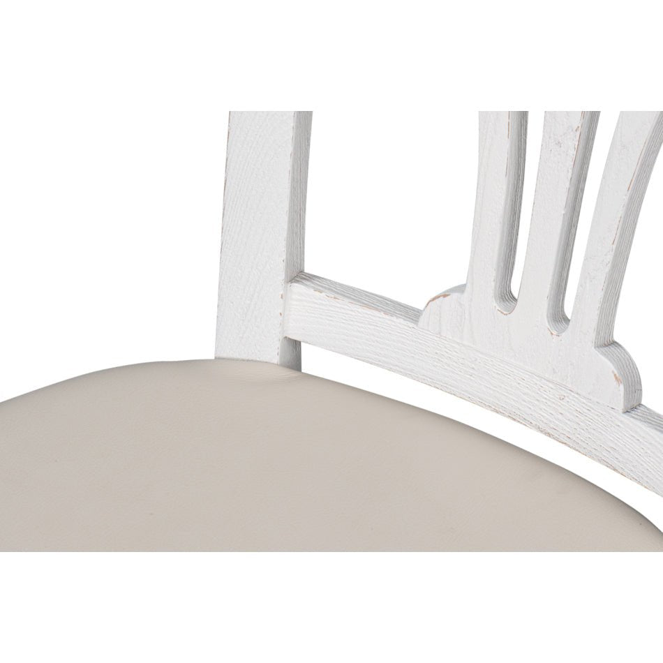 French White Painted Dining Chair - English Georgian America