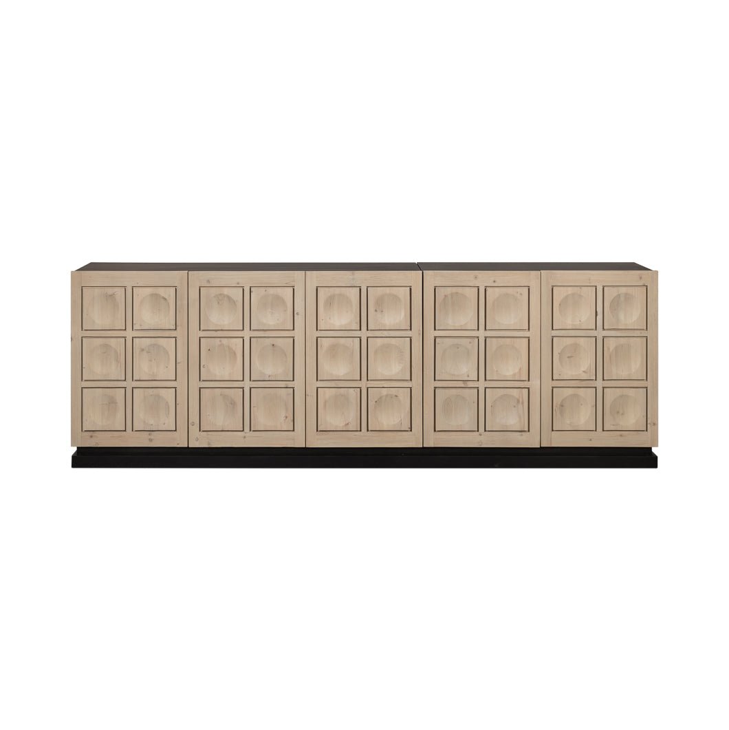 Geometric Brutalist Sideboard - English Georgian America