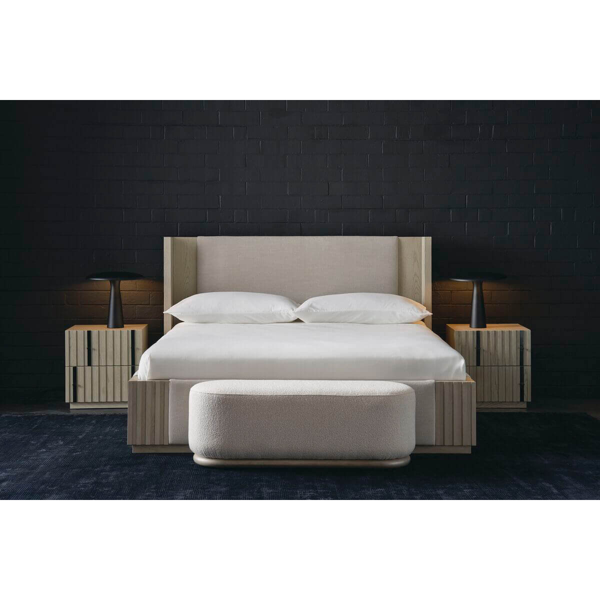 Geometric Modern King Bed - English Georgian America
