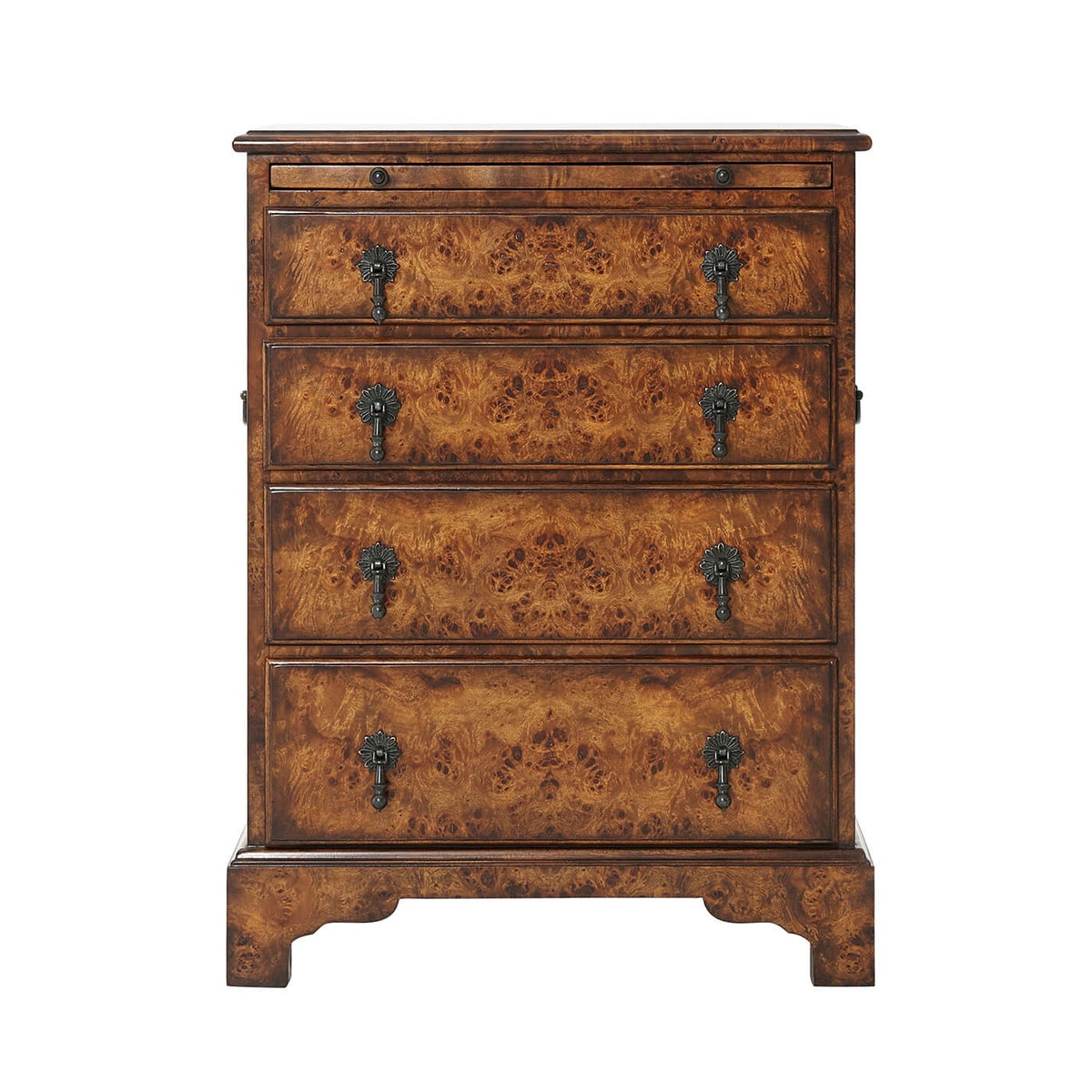George I Burl Nightstand - English Georgian America