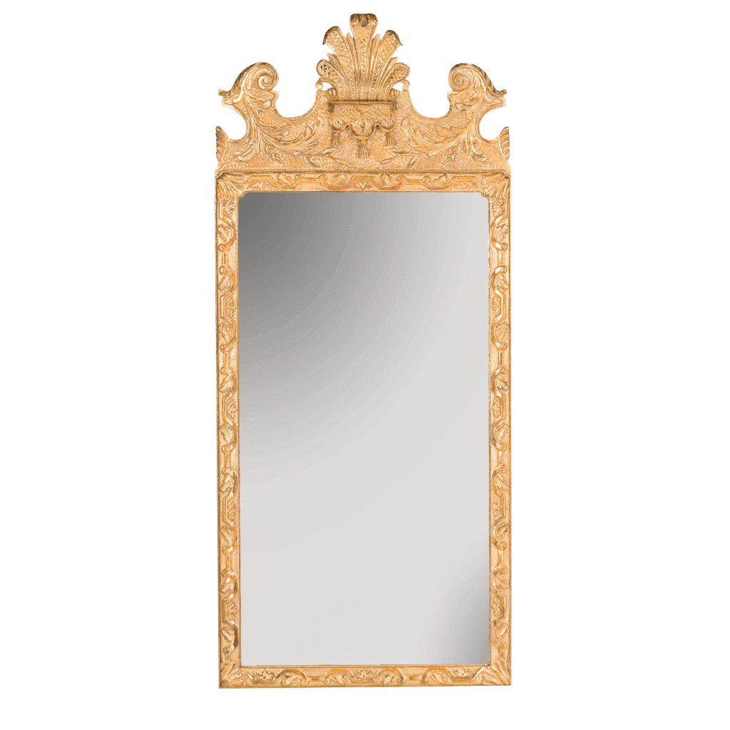 George II Scroll Top Mirror - English Georgian America