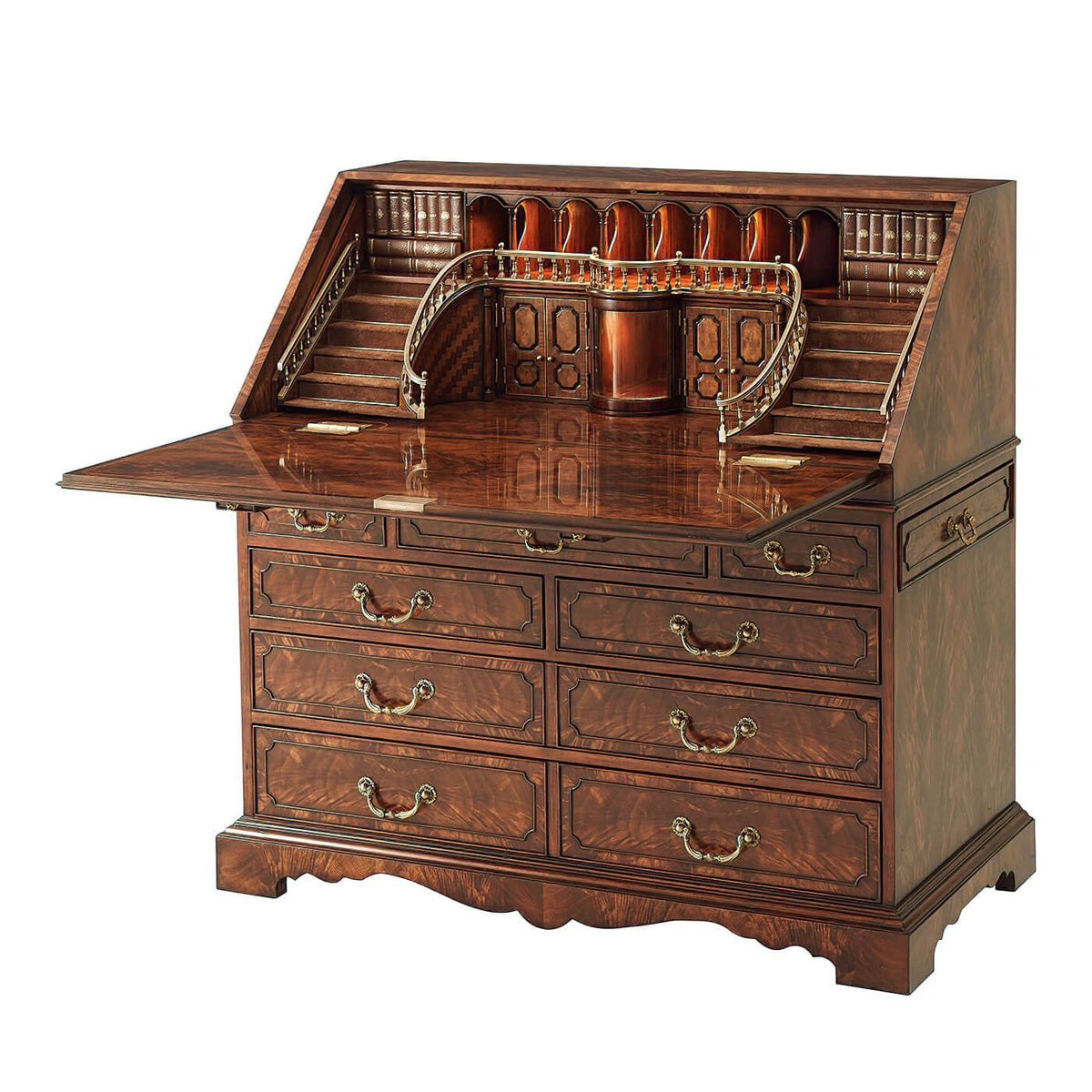 George II Staircase Fall Front Desk - English Georgian America