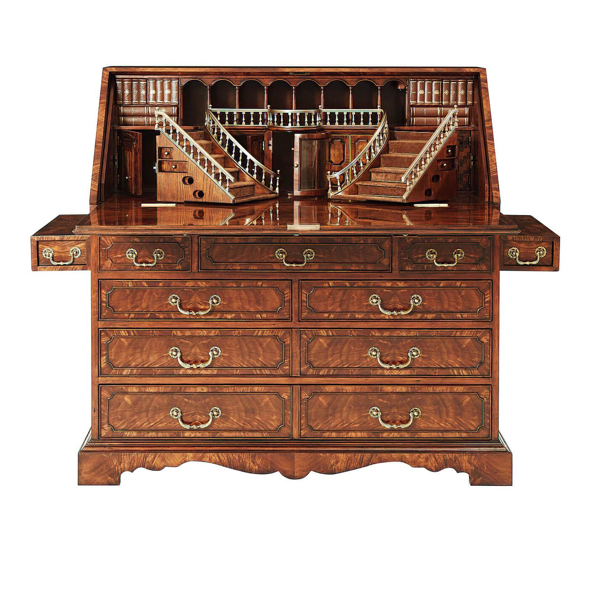 George II Staircase Fall Front Desk - English Georgian America