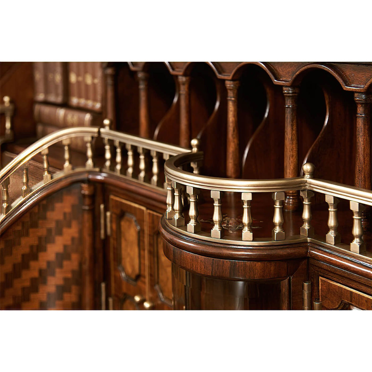 George II Staircase Fall Front Desk - English Georgian America