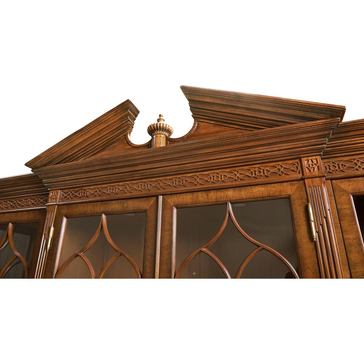 George II Walnut Breakfront Display Bookcase - English Georgian America