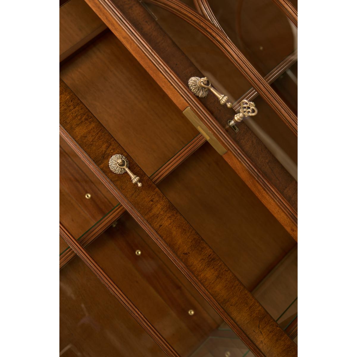 George II Walnut Breakfront Display Bookcase - English Georgian America