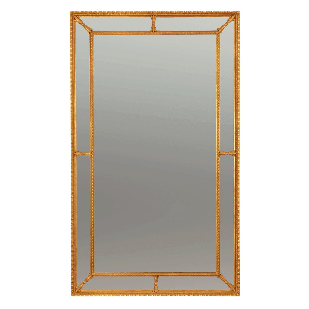 George III Adam Border Glass Pier Mirror - English Georgian America