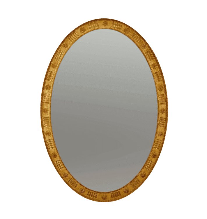 George III Adam Oval Mirror - English Georgian America
